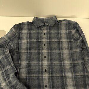 Black Brown Cotton Shirt Size M